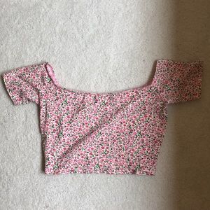 American Apparel M Floral Crop Top